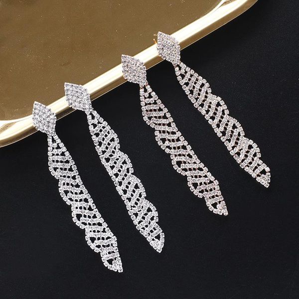 fashion wedding jewelry long tassel drop dangle earrings female bling rhinestone brincos exaggerated earring jewellery gift, Silver
fashion wedding jewelry long tassel drop dangle earrings female bling rhinestone brincos exaggerated earring jewellery gift, Silver
