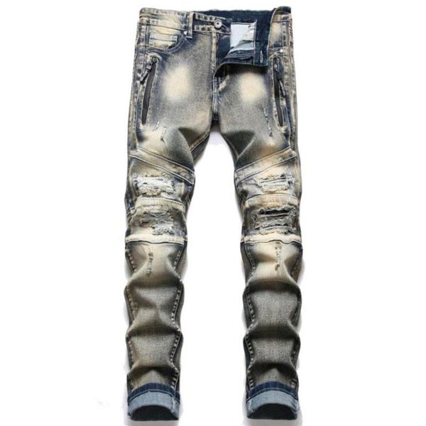 men's jeans 2021 fashion mens biker retro autumn streetwear trousers men hole slim destroyed torn ripped denim pants vaqueros hombre, Blue
men's jeans 2021 fashion mens biker retro autumn streetwear trousers men hole slim destroyed torn ripped denim pants vaqueros hombre, Blue