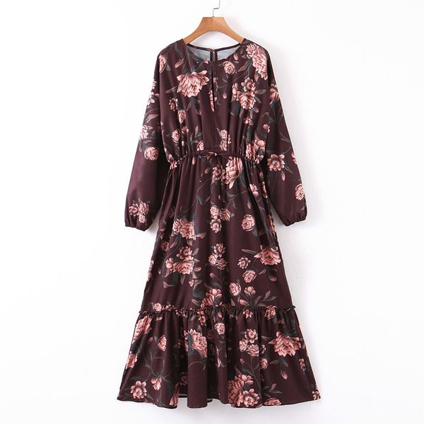 spring chic o neck dresses women fashion vintage floral printed dress elegant ladies bow ankle length dresses 210520, Black;gray
spring chic o neck dresses women fashion vintage floral printed dress elegant ladies bow ankle length dresses 210520, Black;gray