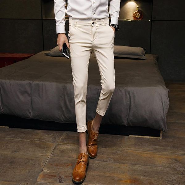 fashion summer slim fit casual women pants solid business work ankle length thin mens dress trousers 3colors 28 33, Black
fashion summer slim fit casual women pants solid business work ankle length thin mens dress trousers 3colors 28 33, Black