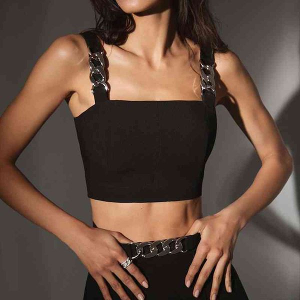 style vest girls solid color women camis sleeveless crop with metal chain for summer womne camisole, White
style vest girls solid color women camis sleeveless crop with metal chain for summer womne camisole, White