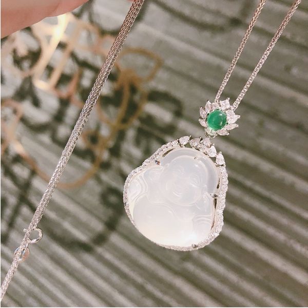 chalcedony pendant agate jade buddha necklace sterling silver sweater chain maitreya smile male and female to send
chalcedony pendant agate jade buddha necklace sterling silver sweater chain maitreya smile male and female to send