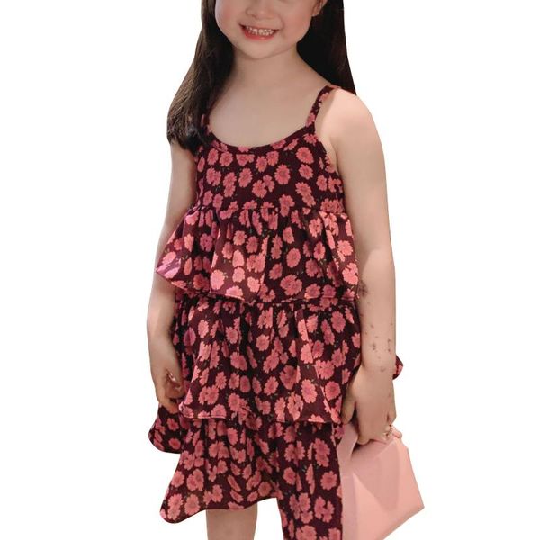 girl's dresses kids girls sweet sleeveless floral dress summer stylish for children comfortable everyday wear, Red;yellow
girl's dresses kids girls sweet sleeveless floral dress summer stylish for children comfortable everyday wear, Red;yellow