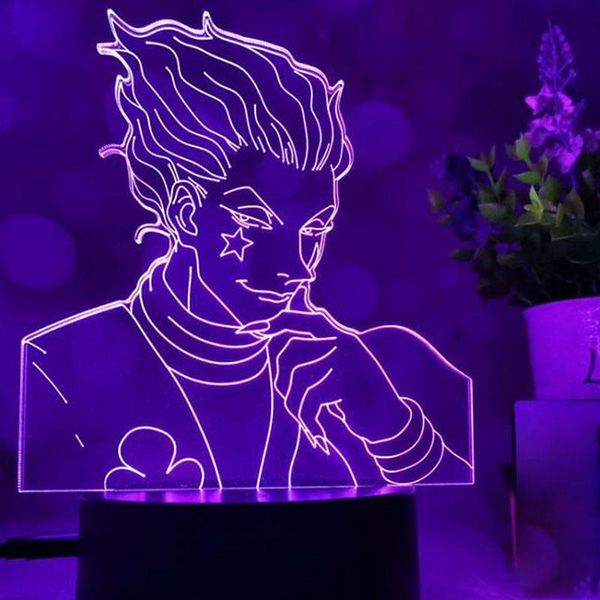 night lights acrylic 3d light led color changing nightlight anime hisoka lamp touch switch
night lights acrylic 3d light led color changing nightlight anime hisoka lamp touch switch