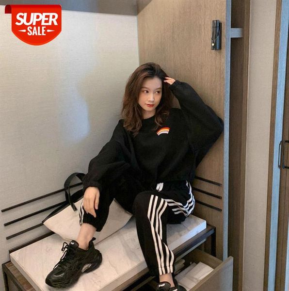 women's casual sportswear suit two-piece fashion trendy brand fried street western style running sweater #ki0c, Black;gray
women's casual sportswear suit two-piece fashion trendy brand fried street western style running sweater #ki0c, Black;gray