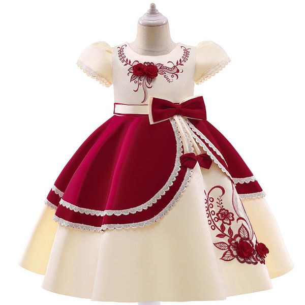 girls dresses children kids clothes childrens wear princess bow flower short sleeve party formal dress b7249, Red;yellow
girls dresses children kids clothes childrens wear princess bow flower short sleeve party formal dress b7249, Red;yellow