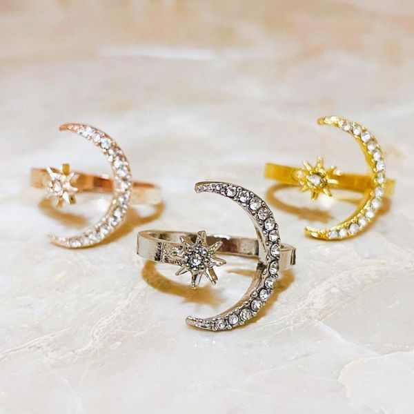 cluster rings rend moon sun shape shiny zircon for women luxury wedding suitable female fashion open ring girlfriend wife gifts, Golden;silver
cluster rings rend moon sun shape shiny zircon for women luxury wedding suitable female fashion open ring girlfriend wife gifts, Golden;silver