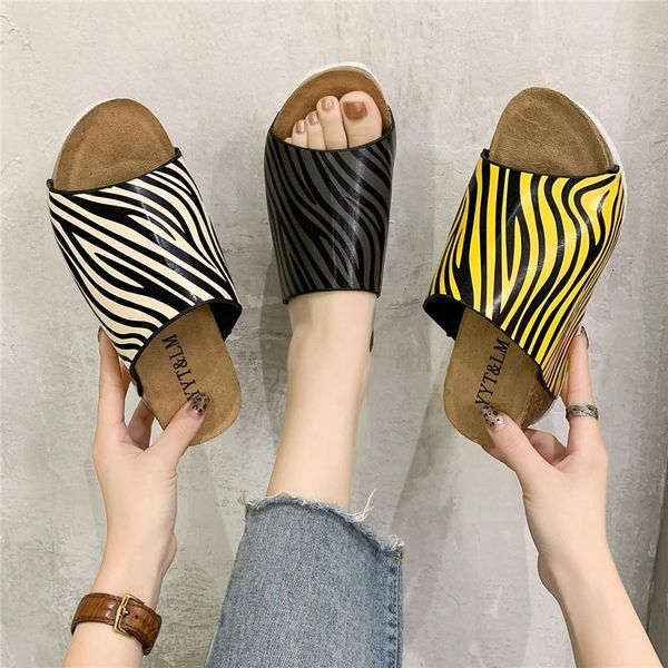 woman slippers summer shoes home 5cm heel wedges zebra pattern casual for women basic plus size 42 43, Black
woman slippers summer shoes home 5cm heel wedges zebra pattern casual for women basic plus size 42 43, Black