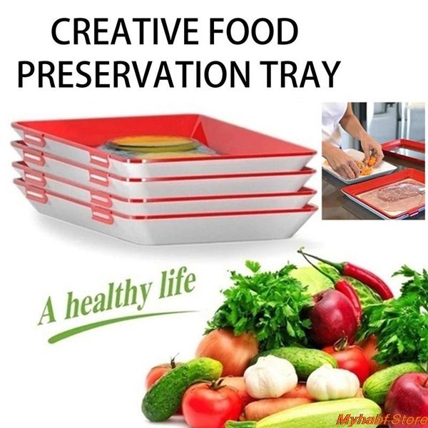 kitchen storage & organization 4pcs creative food preservation tray stackable fresh keeping spacer reusable fridge container organizer
kitchen storage & organization 4pcs creative food preservation tray stackable fresh keeping spacer reusable fridge container organizer