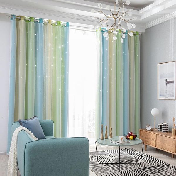 hollow star blackout curtain simple double layer full shade insulation for bedroom living room furniture & drapes
hollow star blackout curtain simple double layer full shade insulation for bedroom living room furniture & drapes