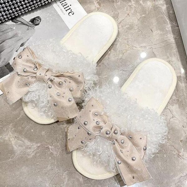 womens furry slippers winter home plush women indoor warm fashion rivet bow decorations cotton shoes xx555, Black
womens furry slippers winter home plush women indoor warm fashion rivet bow decorations cotton shoes xx555, Black