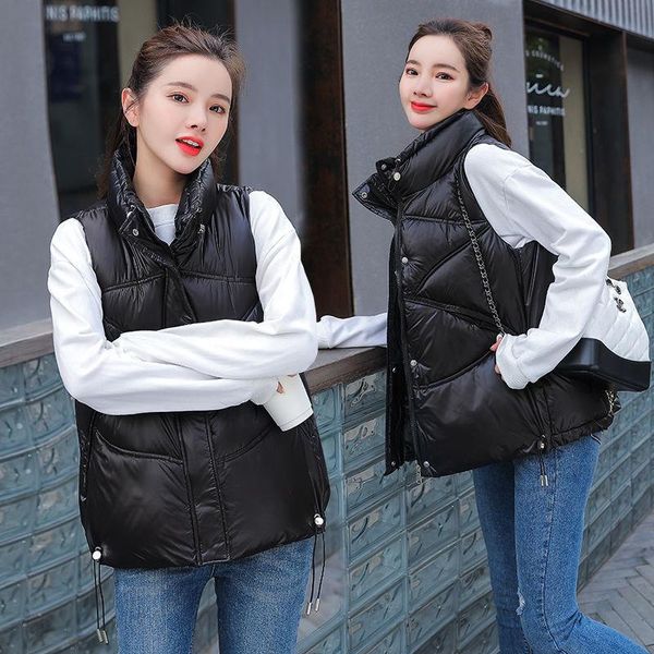 women's vests down cotton vest short autumn and winter waistcoat female 2021 fashion wild loose sleeveless jacket, Black;white
women's vests down cotton vest short autumn and winter waistcoat female 2021 fashion wild loose sleeveless jacket, Black;white