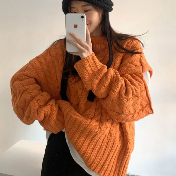 sweater autumn winter long sleeve jumper knitted loose fashion pullover all-match twist casual warm sweet femme c5kd, White;black
sweater autumn winter long sleeve jumper knitted loose fashion pullover all-match twist casual warm sweet femme c5kd, White;black