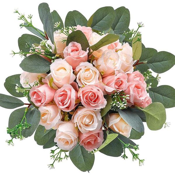 decorative flowers & wreaths 34pcs artificial rose flowers,silk rose,artificial eucalyptus leaves stems,for home/wedding/party decor
decorative flowers & wreaths 34pcs artificial rose flowers,silk rose,artificial eucalyptus leaves stems,for home/wedding/party decor