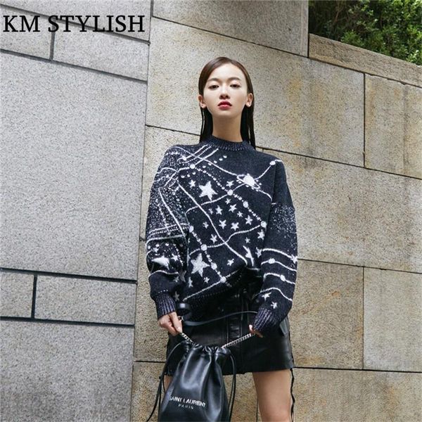 women's two piece pants autumn and winter black stars jacquard long-sleeved round neck sweater + pu half skirt fashion ladies set, White
women's two piece pants autumn and winter black stars jacquard long-sleeved round neck sweater + pu half skirt fashion ladies set, White