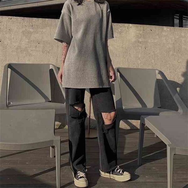 jeans women oversized denim baggy high waist hole teens streetwear all-match popular boyfriend straight korean trendy trousers, Blue
jeans women oversized denim baggy high waist hole teens streetwear all-match popular boyfriend straight korean trendy trousers, Blue
