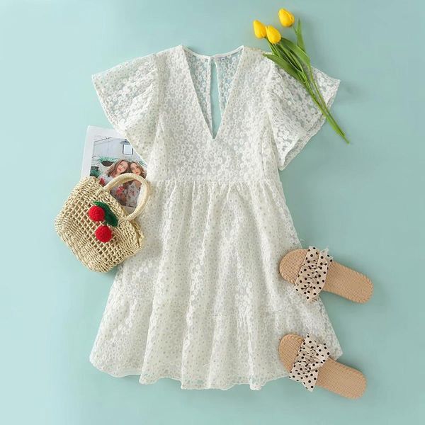 casual dresses white women summer beach dress embroidery hollow out female v neck a-line mini, Black;gray
casual dresses white women summer beach dress embroidery hollow out female v neck a-line mini, Black;gray