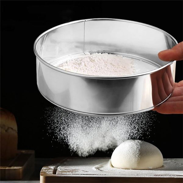 baking flour sifter stainless steel sieve cup screen mesh powder colander hand crank & pastry tools
baking flour sifter stainless steel sieve cup screen mesh powder colander hand crank & pastry tools