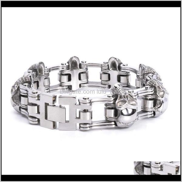 charm drop delivery 2021 personality punk titanium steel skull biker bicycle chains bracelets exaggerated wristbands bangle trenyd jewelry b, Golden;silver
charm drop delivery 2021 personality punk titanium steel skull biker bicycle chains bracelets exaggerated wristbands bangle trenyd jewelry b, Golden;silver