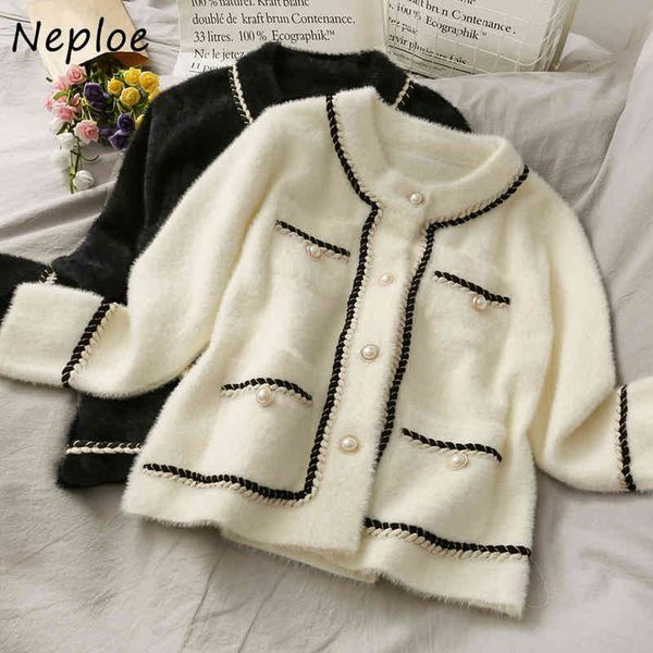 neploe new waterproof mink loose cardigans women autumn winter o-neck chic pockets coat exquisite button panelled jacket 210423, Black;brown
neploe new waterproof mink loose cardigans women autumn winter o-neck chic pockets coat exquisite button panelled jacket 210423, Black;brown