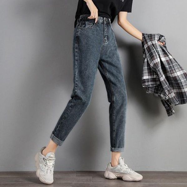 women's jeans plus size mom women high waist boyfriend for harem pants denim street style coated ankle-length, Blue
women's jeans plus size mom women high waist boyfriend for harem pants denim street style coated ankle-length, Blue