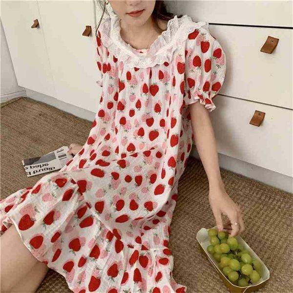 princess lace sweet nightdress pajamas gentle loose printed all match summer short sleeves homerwear dress 210525, Black;red
princess lace sweet nightdress pajamas gentle loose printed all match summer short sleeves homerwear dress 210525, Black;red