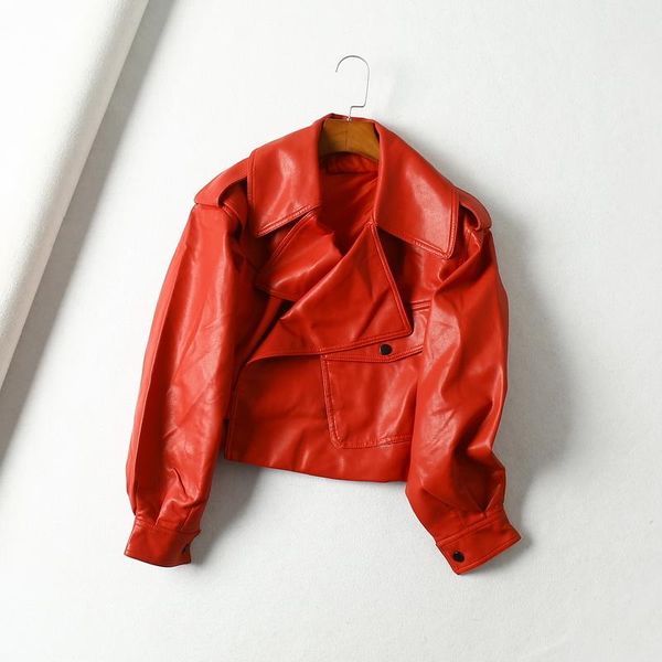 women's leather & faux spring autumn 2021 big pocket red jacket motorcycle biker black coat lapel long sleeve streetwear punk
women's leather & faux spring autumn 2021 big pocket red jacket motorcycle biker black coat lapel long sleeve streetwear punk