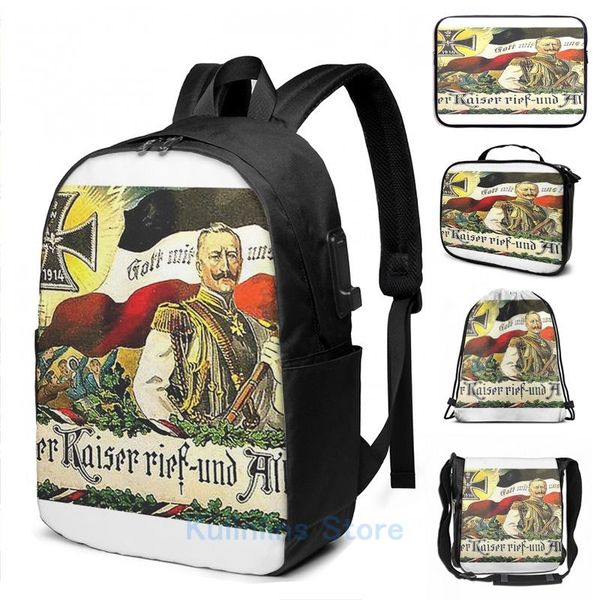 backpack funny graphic print the kaiser called and everyone came 1914 usb charge men school bags women bag travel laptop
backpack funny graphic print the kaiser called and everyone came 1914 usb charge men school bags women bag travel laptop