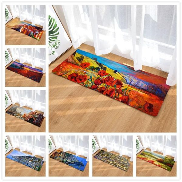 bath mats flannel long floor mat door heat transfer oil painting building kitchen bathroom water-absorbing non-slip carpet
bath mats flannel long floor mat door heat transfer oil painting building kitchen bathroom water-absorbing non-slip carpet