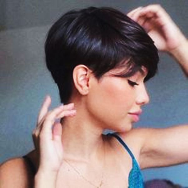 full machine made no lace front straight human hair wigs pixie cut short with baby style brazilian ladies wig for black women, Black;brown
full machine made no lace front straight human hair wigs pixie cut short with baby style brazilian ladies wig for black women, Black;brown