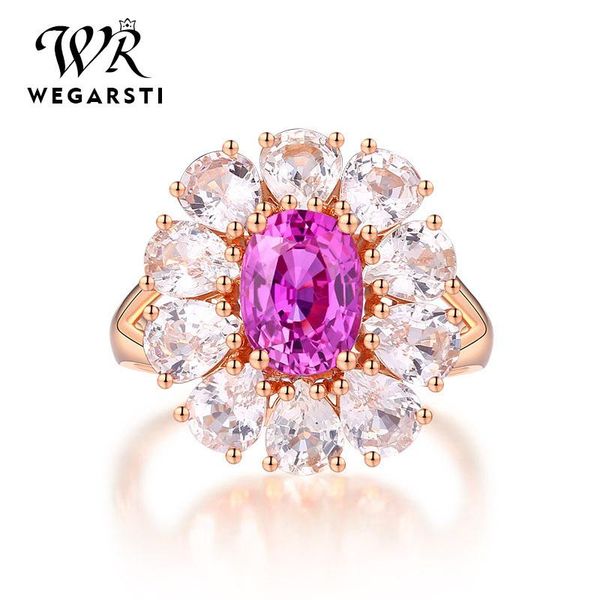 cluster rings wegarsti multicolor pink gemstone flower shape wedding ring design silver 925 jewelry for women quality, Golden;silver
cluster rings wegarsti multicolor pink gemstone flower shape wedding ring design silver 925 jewelry for women quality, Golden;silver