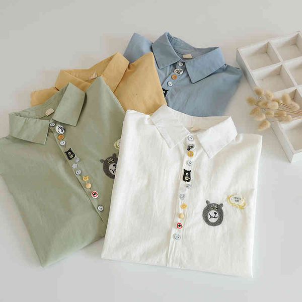 women's blouses & shirts lamtrip unique colorful buttons panda embroidery kawaii long sleeve cotton shirt blouse cartoon girl, White
women's blouses & shirts lamtrip unique colorful buttons panda embroidery kawaii long sleeve cotton shirt blouse cartoon girl, White