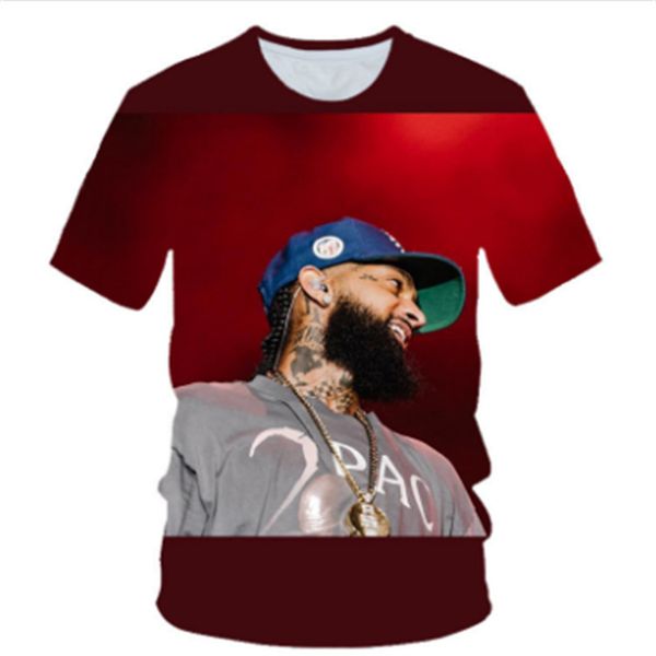 popular rap singer nipsey hussle personalized print t-shirt men's street trend short svegj8a, White;black
popular rap singer nipsey hussle personalized print t-shirt men's street trend short svegj8a, White;black