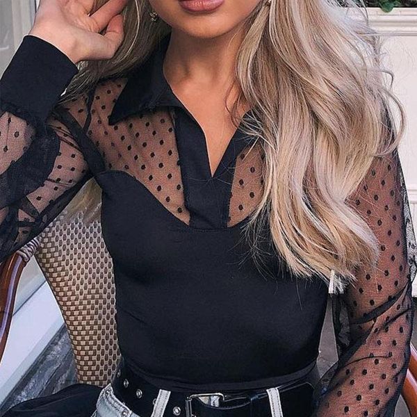 women's blouses & shirts fashion long sleeve mech polka dots patchwork lapel casual female summer blouse shirt blusas, White
women's blouses & shirts fashion long sleeve mech polka dots patchwork lapel casual female summer blouse shirt blusas, White