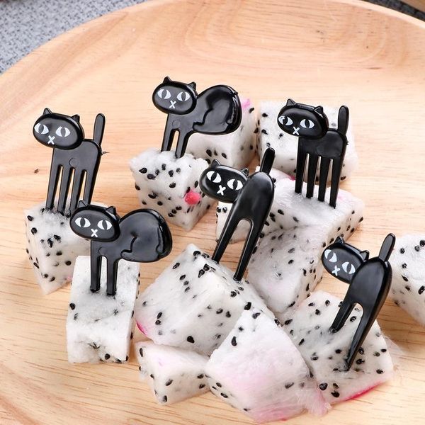 black cat fruit fork mini cartoon snack cake dessert 6pcs/pack bento lunches toothpick party decor tableware forks
black cat fruit fork mini cartoon snack cake dessert 6pcs/pack bento lunches toothpick party decor tableware forks