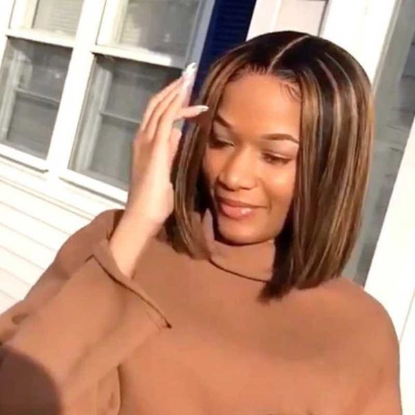 lace wigs straight bob wig omber highlight brown middle part malaysia human hair t remy transparent, Black;brown
lace wigs straight bob wig omber highlight brown middle part malaysia human hair t remy transparent, Black;brown