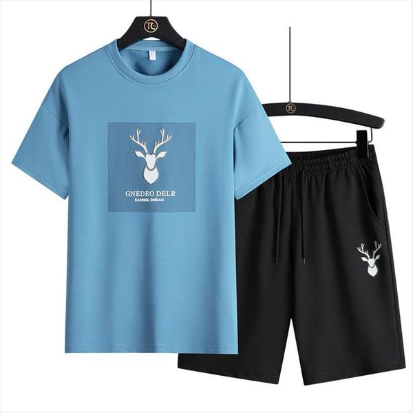 printed sets summer casual men tracksuits clothes fashion t shirt shorts 2 pieces set short sleeve sports suit outfits, Gray
printed sets summer casual men tracksuits clothes fashion t shirt shorts 2 pieces set short sleeve sports suit outfits, Gray