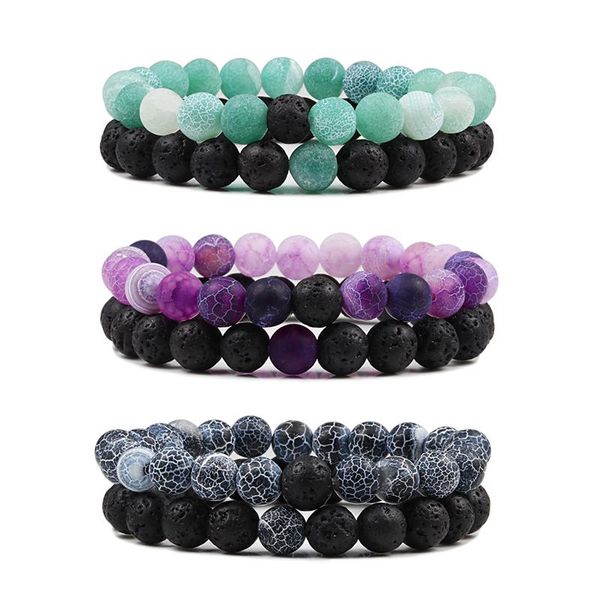 beaded, strands 2pcs/set beaded bracelets bangles set natural lava stone couples distance energy elastic rope men women friend jewelry gift, Black
beaded, strands 2pcs/set beaded bracelets bangles set natural lava stone couples distance energy elastic rope men women friend jewelry gift, Black