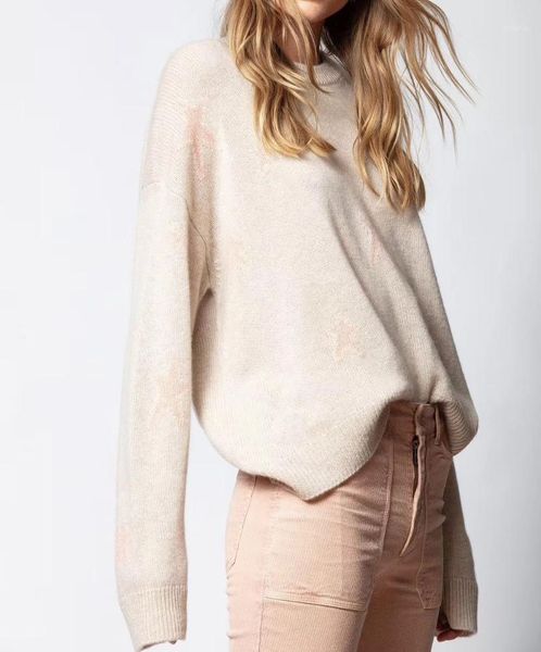 women's sweaters woman beige 100% cashmere markus c star jacquard sweater round neck drop shoulder oversized jumper fashion 2021, White;black
women's sweaters woman beige 100% cashmere markus c star jacquard sweater round neck drop shoulder oversized jumper fashion 2021, White;black