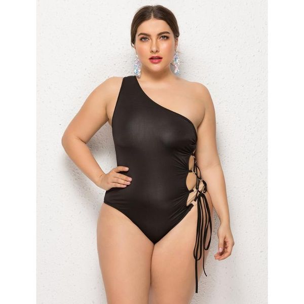 women's plus size swimsuits one-piece solid color single shoulder lace-up monokinis swimwear bikini xxl-5xl suits
women's plus size swimsuits one-piece solid color single shoulder lace-up monokinis swimwear bikini xxl-5xl suits