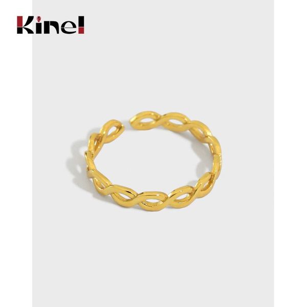 cluster rings kinel twisted minimalist finger for women 925 sterling silver hypoallergenic jewelry gift ring, Golden;silver
cluster rings kinel twisted minimalist finger for women 925 sterling silver hypoallergenic jewelry gift ring, Golden;silver