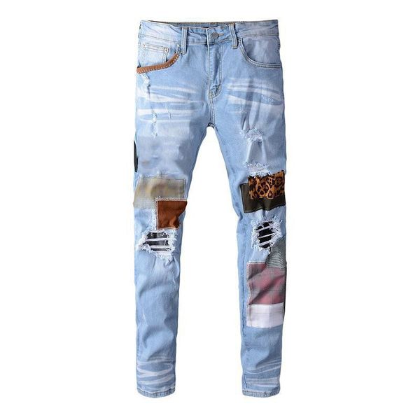 for men jeans skinny straight slim hip hop ripped street wear motorcycle biker jean pants size 28-40, Blue
for men jeans skinny straight slim hip hop ripped street wear motorcycle biker jean pants size 28-40, Blue