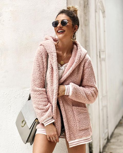 women's fur & faux coat women hooded winter casual teddy autumn pockets plus size jacket fleece fluffy overcoat outwear s-2xl, Black
women's fur & faux coat women hooded winter casual teddy autumn pockets plus size jacket fleece fluffy overcoat outwear s-2xl, Black
