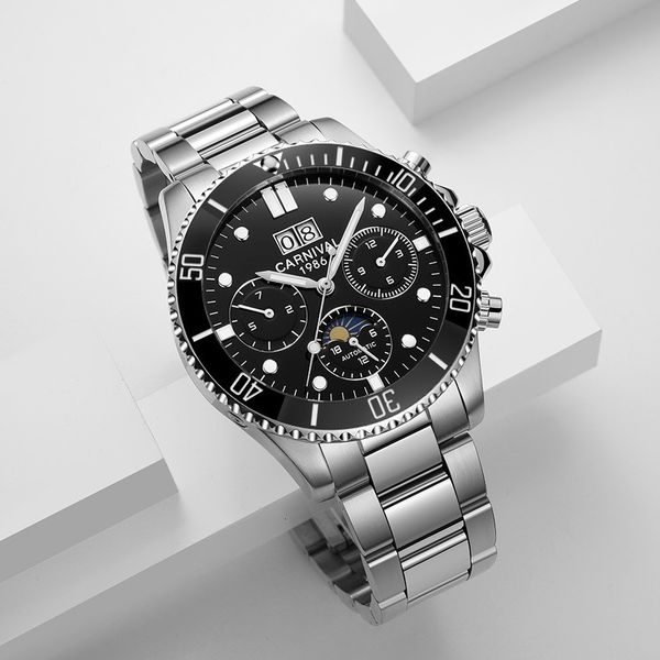 professional sports watches waterproof carnival multifunctional automatic men calendar moon phase lighting mechanical, Slivery;brown
professional sports watches waterproof carnival multifunctional automatic men calendar moon phase lighting mechanical, Slivery;brown