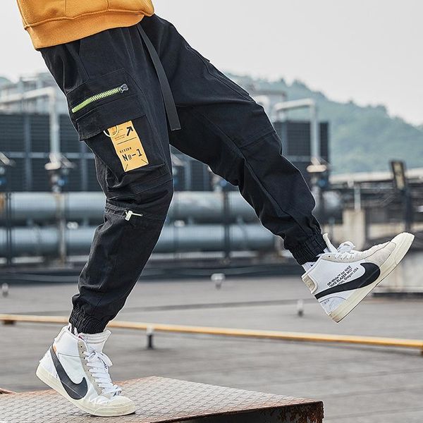 men's pants clothing autumn tide brand loose casual zipper pockets beamed overalls men, Black
men's pants clothing autumn tide brand loose casual zipper pockets beamed overalls men, Black