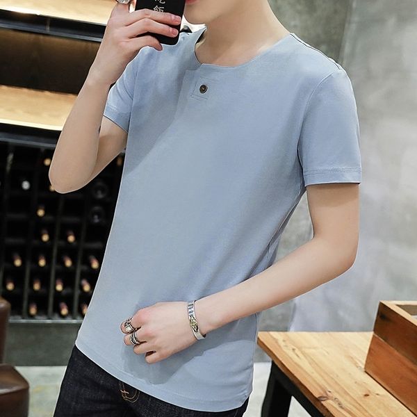 rso short sleeve t-shirt clothes v-neck 2020 summer casual men's solid color clothes pure cotton youth men's t-shirts) one bu, White;black
rso short sleeve t-shirt clothes v-neck 2020 summer casual men's solid color clothes pure cotton youth men's t-shirts) one bu, White;black