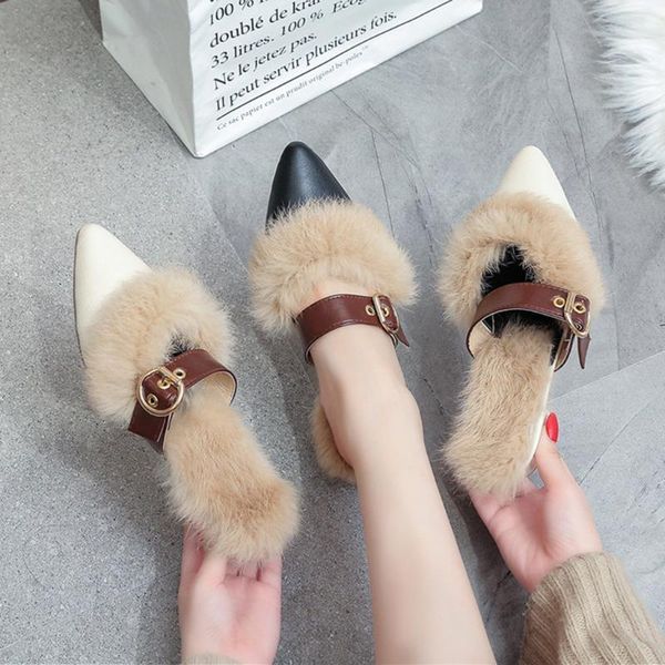 slippers autumn winter flat heel baotou metal plus cotton shoes women's warm anti-slip loafers furry women #3, Black
slippers autumn winter flat heel baotou metal plus cotton shoes women's warm anti-slip loafers furry women #3, Black