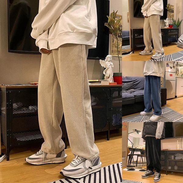 men's pants man casual tie leg straight woman corduroy solid color oversize trousers warm korean streetwear dropship, Black
men's pants man casual tie leg straight woman corduroy solid color oversize trousers warm korean streetwear dropship, Black