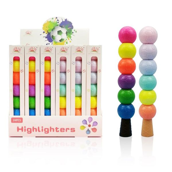 highlighters 24 box/lot creative football highlighter kawaii mini 6 colors drawing painting art marker pen school supplies stationery gift, Black;red
highlighters 24 box/lot creative football highlighter kawaii mini 6 colors drawing painting art marker pen school supplies stationery gift, Black;red