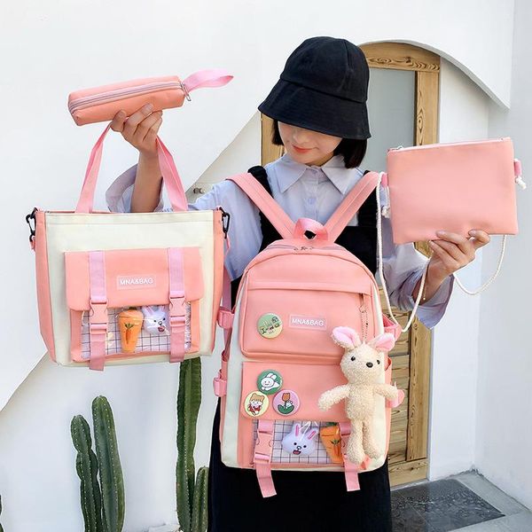 school bags 4 pcs set student backpack korean college schoolbag female harajuku fashion preppy style mother and child bag
school bags 4 pcs set student backpack korean college schoolbag female harajuku fashion preppy style mother and child bag